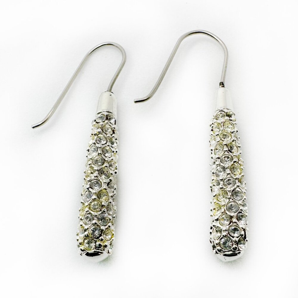 VINTAGE - High End Costume Jewelry - Fishhook Dangle Earrings - Picture 4 of 9